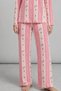 Women's Wide Leg Relaxed Pink Pajama Set 4692 - 5