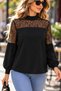 Complete Your Elegance with Lace - Women's Black Lace Detailed Stylish Blouse