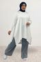 68106 Plus Size Skirt with Oval Cut Modal Tunic - Ecru - 5