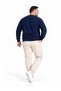Large Size Crew Neck Long Sleeve Men's Sweatshirt - 4