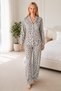 Women's Home Wear Comfortable Gray Pajama Set 4667
