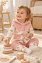 Baby girl floral print hooded vest long sleeve t-shirt and sweatpants 3-piece set 3-6 months - 3