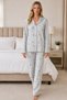 Women's Casual Flexible Loose Blue Pajama Set 4671 - 5