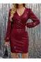 Rochie mini, vișiniu