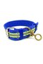 Reflective Thick Large Breed Dog Collar - Blue with Swivel Double Buckle - 3
