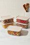 Set of 5 Rectangular Storage Containers 2000 ml Refrigerator Organizer Freezer Compatible