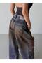 Trend Special Design Wide Leg Ripped Detail Palazzo Jean Denim Pants-Custom Design Wide Leg Jean Ripped Detail Pant - 2