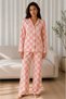 Night Pink Women's Patterned Basic Winter Pajama Set - 6