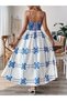 Rochie maxi, albastru - 2