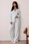 Women's Buttoned Winter Home Blue Pajama Set - 6