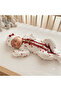 Baby Jumpsuit with Booties, Pompoms and Lace - 2
