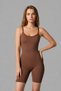 Night Brown Women's Body Shaper Bodysuit - 5