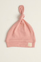 100% Cotton Interlock Cute Bear Embroidered Top-Tie Knotted Baby Beanie Hat 0-6 Months Set of 4 Pack - 3