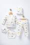 Baby Boy 5-Piece Hospital Discharge Set Patterned Bodysuit Set Newborn Baby Set - 2