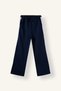 I8955Axnv238 Navy Blue Straight Fit Side Stripe Detailed Elastic Waist Straight Leg Sweatpants with Pockets
