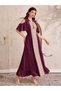 Rochie maxi, vișiniu - 4