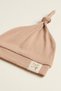 100% Cotton Interlock Desert Cactus Embroidered Top-Tie Knotted Baby Beanie Hat 0-6 Months - 2