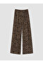 Esvab • Modern & Distinctive Leopard Embroidered Linen Blend Women's Trousers - 6