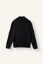 F2821Axbk81 Black Regular Fit High Collar Half Zipper Sweatshirt - 2