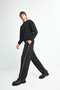 H4429Axbk81 Black Balloon Fit Elastic Waist Trousers - 4