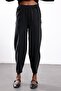 Black Front-Stitched Barrel Pants 031750 - 4