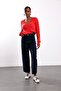 Navy Blue Textured Straight Cut Jeans 0070 - 3