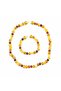 Amber Baby Necklace & Bracelet Multicolor Original Natural Amber Set - 8