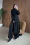 Lafeza Scarf Detail Mercerized Suit Black - 4