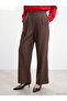 Alita City Lcw Modest Brown Regular Fit Women's Pleated Fabric Pants with a Difference - 2