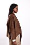 Brown Self-Belted Suede Jacket 05233 - 5