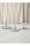 Premium 3-Piece Set - Stainless Steel Double-Layer Stand, Top-Handle Fruit Bowl, and Footed Presentation Plate - Multi-Purpose Presentation Set