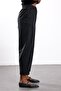 Black Front-Stitched Barrel Pants 031750 - 5