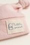 100% Cotton Interlock Little Peanut Elephant Embroidered Top-Tie Knotted Baby Beanie Hat 0-6 Months - 3