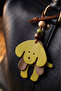 Green Coffee Dog Figurine Bag Ornament Cute Beaded Bag Accessory Hanger Ct001
