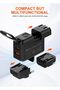 Q2618 GaN 65W Fast Charging Universal Travel Fast Charger comes with its own EU pin adapter With USB-C To USB-C Cable - Black - 4