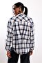 Navy Blue Plaid Shirt with Button Detail on the Back 19176 - 6