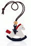 White Navy Blue Toy Horse Figure Bag Ornament Accessory Rearview Mirror Hanger Ct008 - 3
