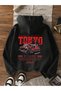 Women's Tokyo Underground Printed Hooded Sweatshirt - 2