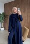 Lafeza Scarf Detail Mercerized Suit Navy Blue - 3