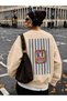 Women's Sardine Pattern Printed Crew Neck Sweatshirt