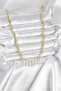 Brass Gold Color Fringed Model Women's Necklace - 2