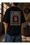 Vintage Fruit Market Strawberry and Fruit Pattern Back Printed Oversize Unisex Premium Retro Graphic T-Shirt
