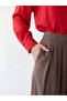 Alita City Lcw Modest Brown Regular Fit Women's Pleated Fabric Pants with a Difference - 3