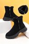 Women's Fur Lined Zippered Non-Slip Thermo Sole Winter Boots - 3