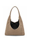 Pack of 2 Bags Suede Casual Shoulder Bag Zippered Lined Wide Model 2 Pieces - 8
