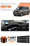 Vw Transporter T6 Pocketed (2015-2020) Compatible Dashboard Protection Cover Auto Cover - Black - Vw028