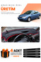 Renault Laguna 2 (2002-2005) Compatible Torpedo Protection Cover Auto Cover - Black-Red - Re033
