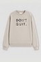 Women's Premium Fabric 3 Thread Raster Slogan Printed Sweatshirt - 2