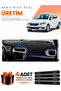 Peugeot 301 (2012-2022) Compatible Dashboard Protection Cover Auto Cover - Black-Blue - Pe007