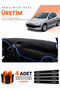 Peugeot 206 Small Screen (1998-2009) Compatible Dashboard Protection Cover Auto Cover - Black-Blue - Pe003